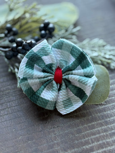 Evergreen Plaid {Blossom Bow}