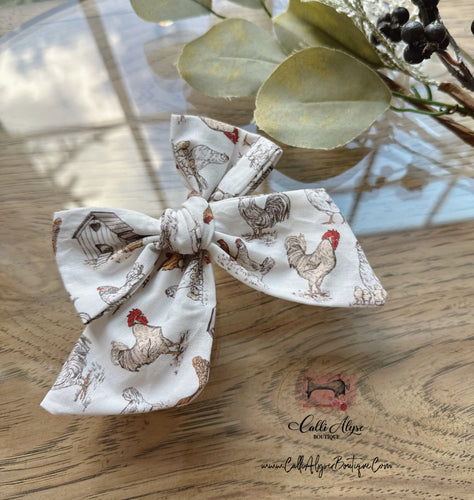 Chickens Seaside Collection {sewn bows}